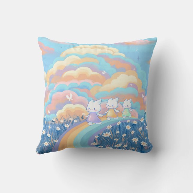 Niedliche Kawaii-Keuchkissen Kissen (Rückseite)