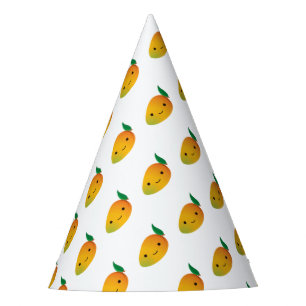 Niedliche Kawaii lächelnde Mango Partyhütchen