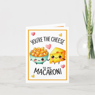 Niedliche Kawaii Macaroni und Käse Dankeskarte