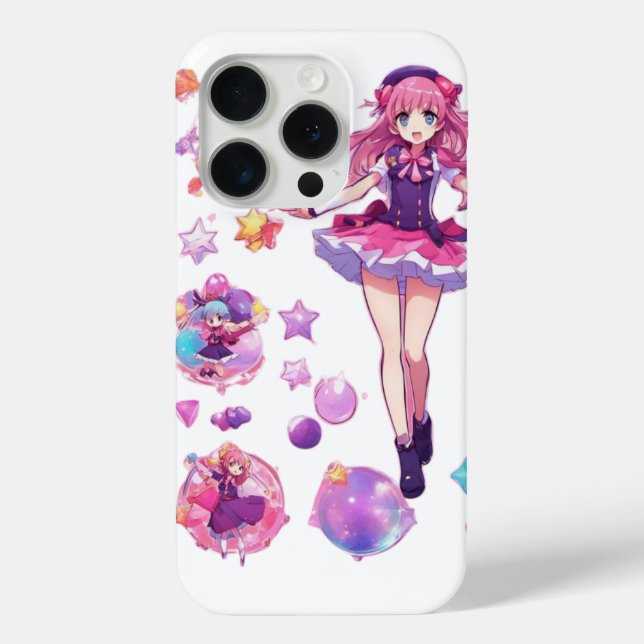 Niedliche Kawaii Magical Girl iPhone 15 Abdeckung Case-Mate iPhone Hülle (Rückseite)