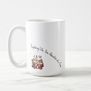 Niedliche Kawaii Marmot Städtische Bergwanderung Kaffeetasse