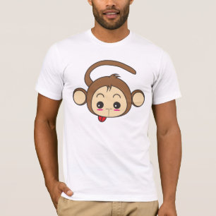 Niedliche Kawaii-Monkey-Illustration T-Shirt