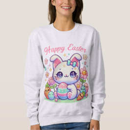 Niedliche Kawaii Osterkatze Sweatshirt - Sonnige O
