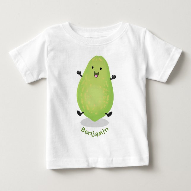 Niedliche Kawaii Papaya Pw Pfow Cartoon-Abbildung Baby T-shirt (Vorderseite)