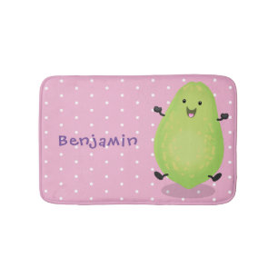 Niedliche Kawaii Papaya Pw Pfow Cartoon-Abbildung Badematte