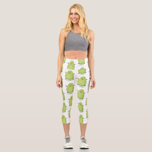 Niedliche Kawaii Papaya Pw Pfow Cartoon-Abbildung Capri Leggings
