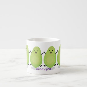 Niedliche Kawaii Papaya Pw Pfow Cartoon-Abbildung Espressotasse