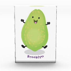 Niedliche Kawaii Papaya Pw Pfow Cartoon-Abbildung Fotoblock