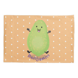 Niedliche Kawaii Papaya Pw Pfow Cartoon-Abbildung Kissenbezug