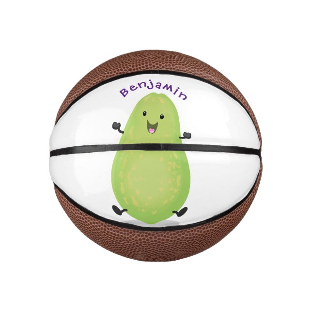 Niedliche Kawaii Papaya Pw Pfow Cartoon-Abbildung Mini Basketball (Vorderseite)