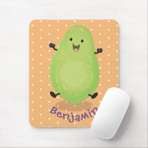 Niedliche Kawaii Papaya Pw Pfow Cartoon-Abbildung Mousepad