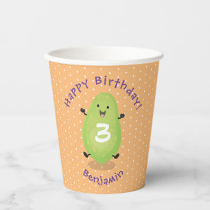 Niedliche Kawaii Papaya Pw Pfow Cartoon-Abbildung Pappbecher