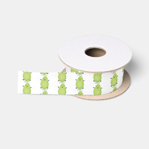 Niedliche Kawaii Papaya Pw Pfow Cartoon-Abbildung Satinband
