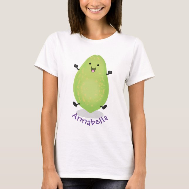 Niedliche Kawaii Papaya Pw Pfow Cartoon-Abbildung T-Shirt (Vorderseite)
