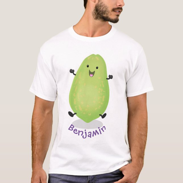 Niedliche Kawaii Papaya Pw Pfow Cartoon-Abbildung T-Shirt (Vorderseite)