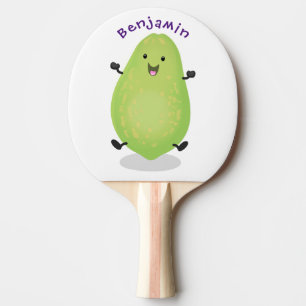 Niedliche Kawaii Papaya Pw Pfow Cartoon-Abbildung Tischtennis Schläger