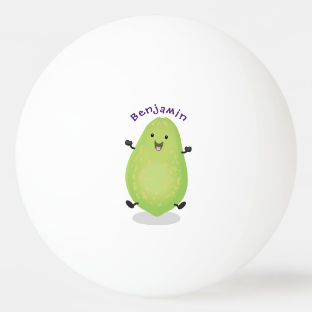 Niedliche Kawaii Papaya Pw Pfow Cartoon-Abbildung Tischtennisball (Vorderseite)