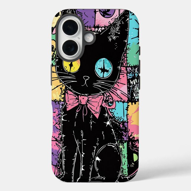 Niedliche Kawaii Pastel Goth Patchwork Gotische Cr Case-Mate iPhone Hülle (Rückseite)