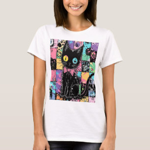 Niedliche Kawaii Pastel Goth Patchwork Gotische Cr T-Shirt