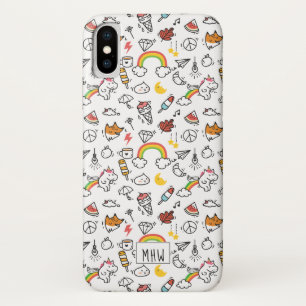 Niedliche Kawaii Pattern-Gehäuse iPhone X Hülle