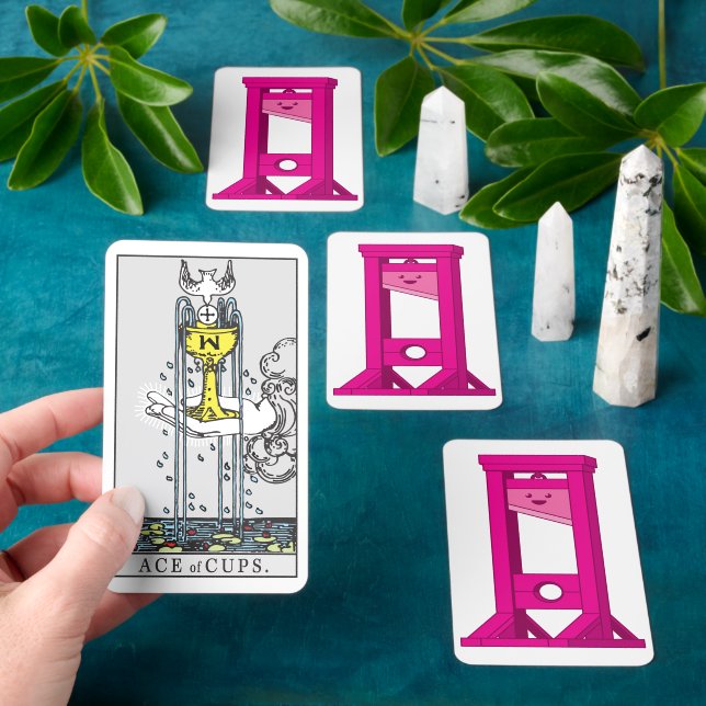 Niedliche Kawaii Pink Guillotine Tarot Card Deck Spielkarten (InSitu)