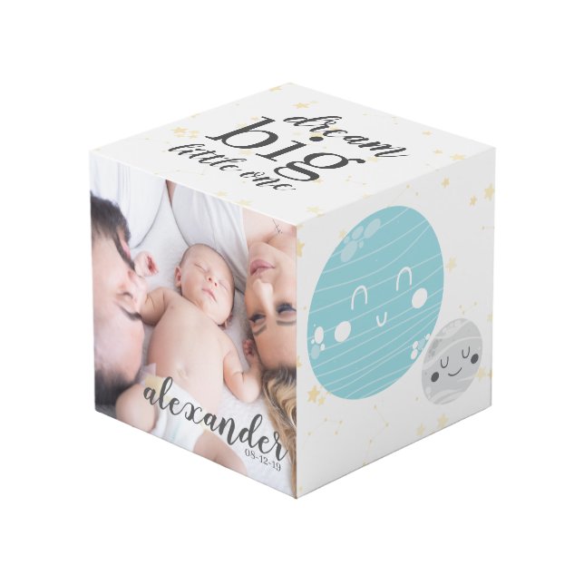 Niedliche Kawaii Planets Dream Big Little One Baby Würfel (Vorderseite Schrägansicht)