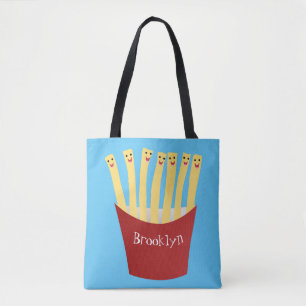 Niedliche Kawaii Pommes Fastfood Cartoon Illustrat
