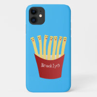 Niedliche Kawaii Pommes Fastfood Cartoon Illustrat