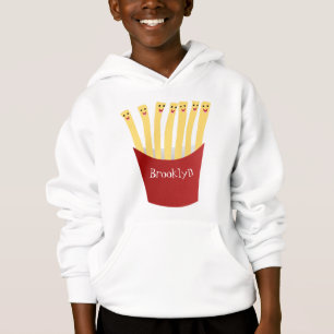 Niedliche Kawaii Pommes Fastfood Cartoon Illustrat Hoodie