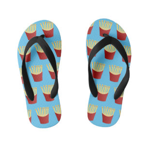 Niedliche Kawaii Pommes Fastfood Cartoon Illustrat Kinderbadesandalen