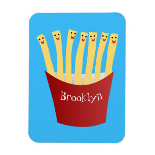 Niedliche Kawaii Pommes Fastfood Cartoon Illustrat Magnet