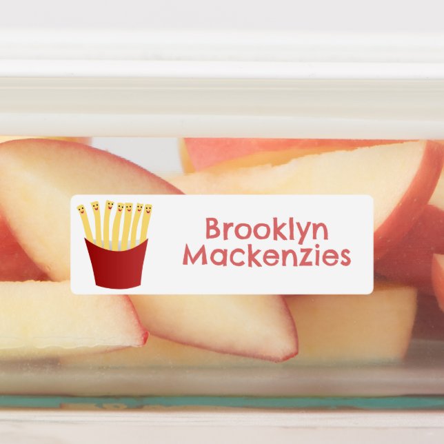 Niedliche Kawaii Pommes Fastfood Cartoon personali Etiketten (Befestigt)