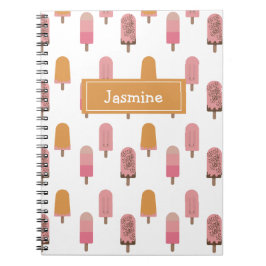 Niedliche Kawaii Popsiced Pops Lolly Pink Monogram Notizblock