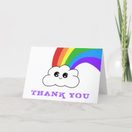 Niedliche Kawaii Rainbow Cloud Kinder Vielen Dank Dankeskarte