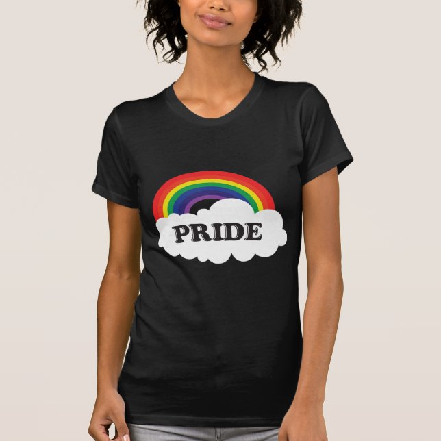 Niedliche Kawaii Rainbow Pride Cloud T-Shirt (Vorderseite)