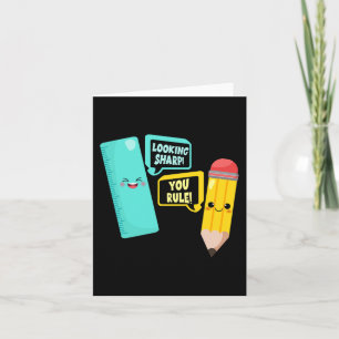 Niedliche Kawaii-Schullieferungen: Willkommen zurü Karte