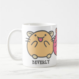 Niedliche Kawaii Style Cartoon Hamsters Personalis Kaffeetasse