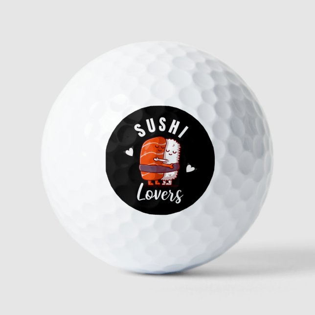 Niedliche Kawaii Sushi Liebhaber Golfball (Vorderseite)