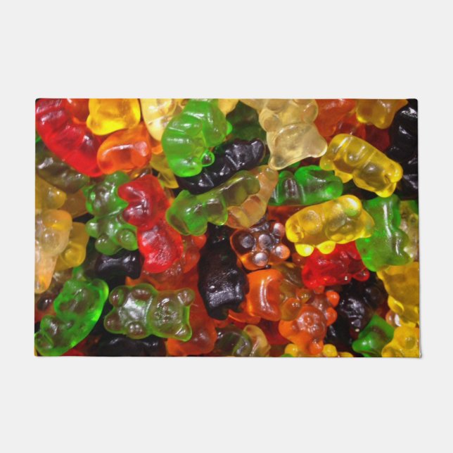 niedliche kawaii Süßigkeiten bunte Süßbärenrübe Fußmatte (Vorderseite)