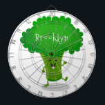 Niedliche Kawaii tanzende Broccoli Cartoon-Abbildu Dartscheibe<br><div class="desc">Gemüsegarantie mit unserem tanzenden Brokkoli-Cartoon im niedlichen Illustrationsstil.</div>