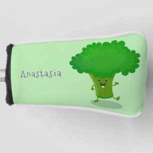 Niedliche Kawaii tanzende Broccoli Cartoon-Abbildu Golf Headcover
