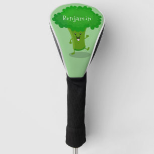 Niedliche Kawaii tanzende Broccoli Cartoon-Abbildu Golf Headcover