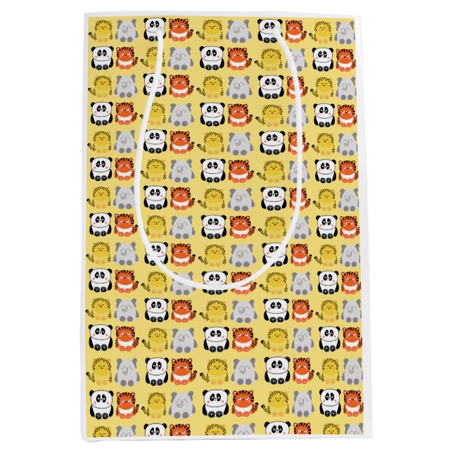 Niedliche Kawaii-Tiergeschenktasche Mittlere Geschenktüte (Vorderseite)