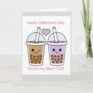 Niedliche Kawaii-Valentinstag-Karte Karte