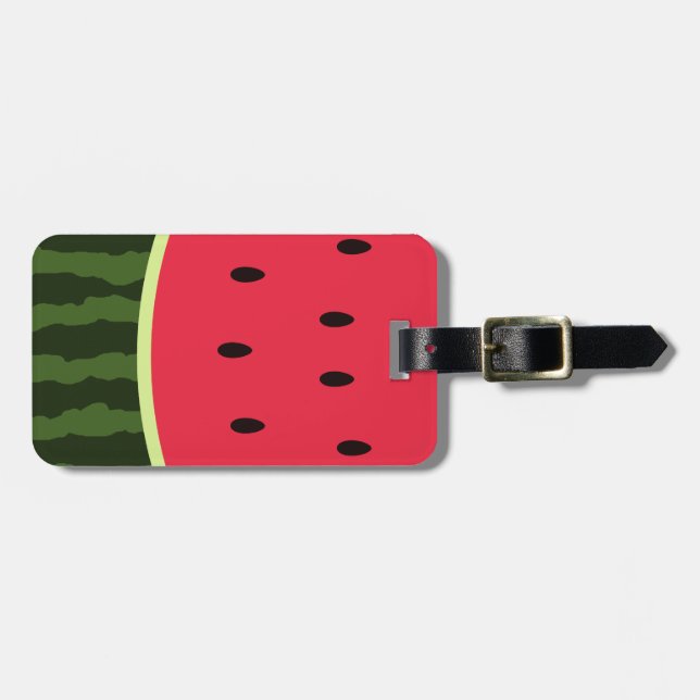 Niedliche Kawaii Wassermelone-Frucht Gepäckanhänger (Vorderseite horizontal)
