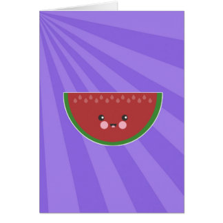 Niedliche Kawaii Wassermelone-Karte