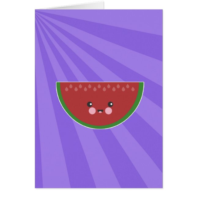 Niedliche Kawaii Wassermelone-Karte (Vorne)