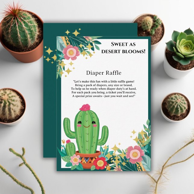 Niedliche Kawaii Wüste Bloom Floral Cactus Baby Du Begleitkarte (Von Creator hochgeladen)