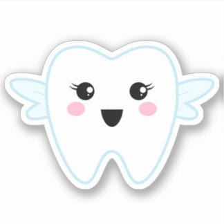 Niedliche Kawaii-Zahnfee Aufkleber