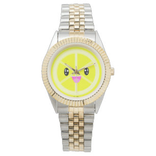 Niedliche Kawaii Zitrusfrüchte Zitronenfrüchte Zit Armbanduhr